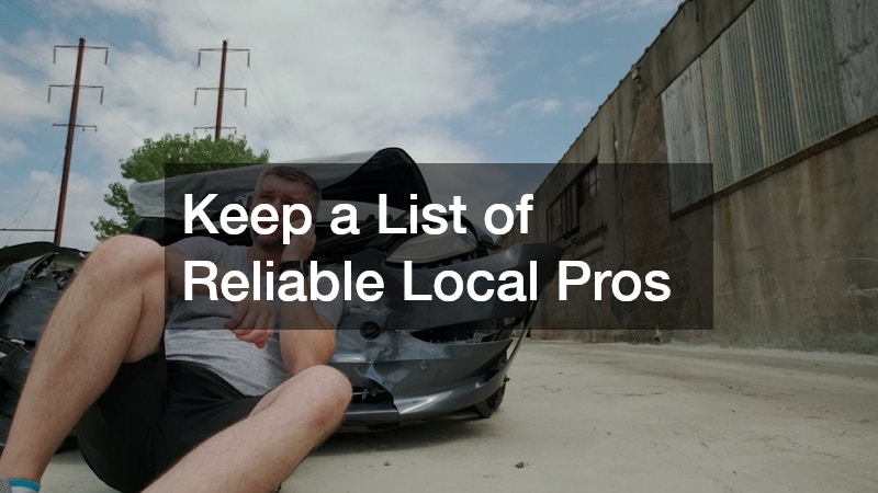 Keep a List of Reliable Local Pros