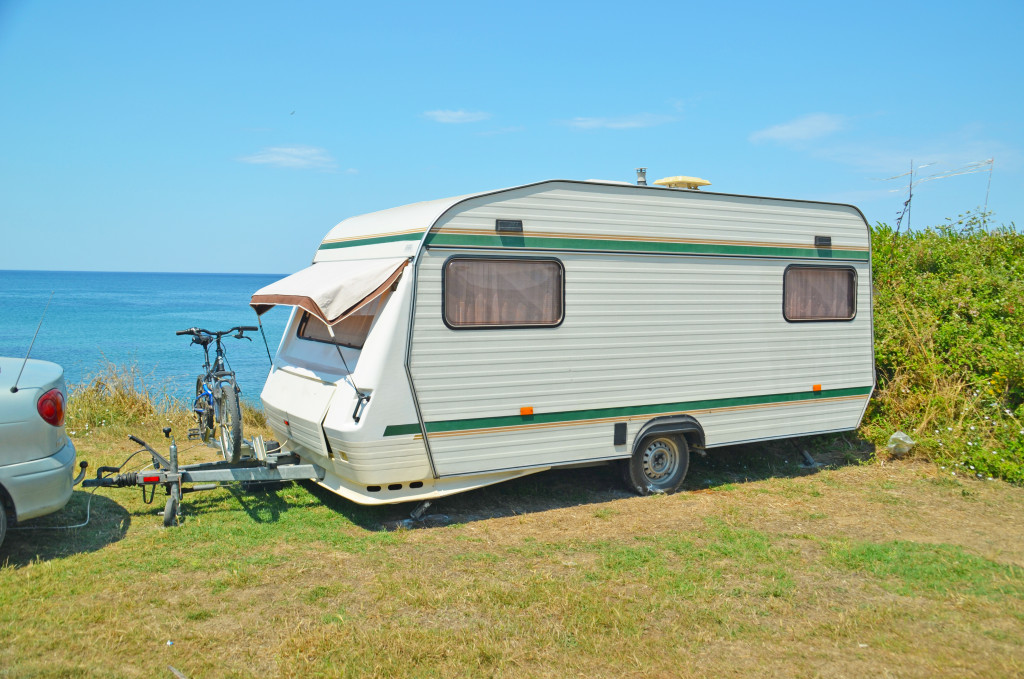 a trailer caravan attached to a vehicle