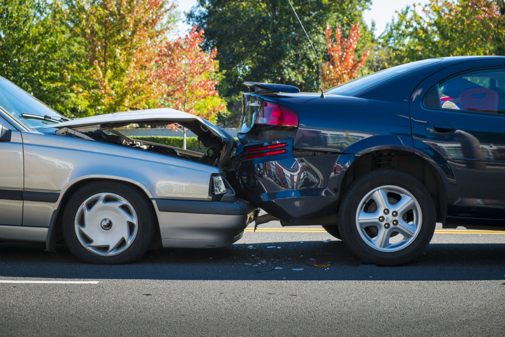 Collision of two cars