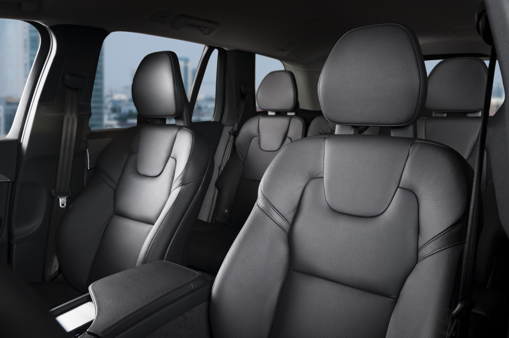 Inside of car with airbags