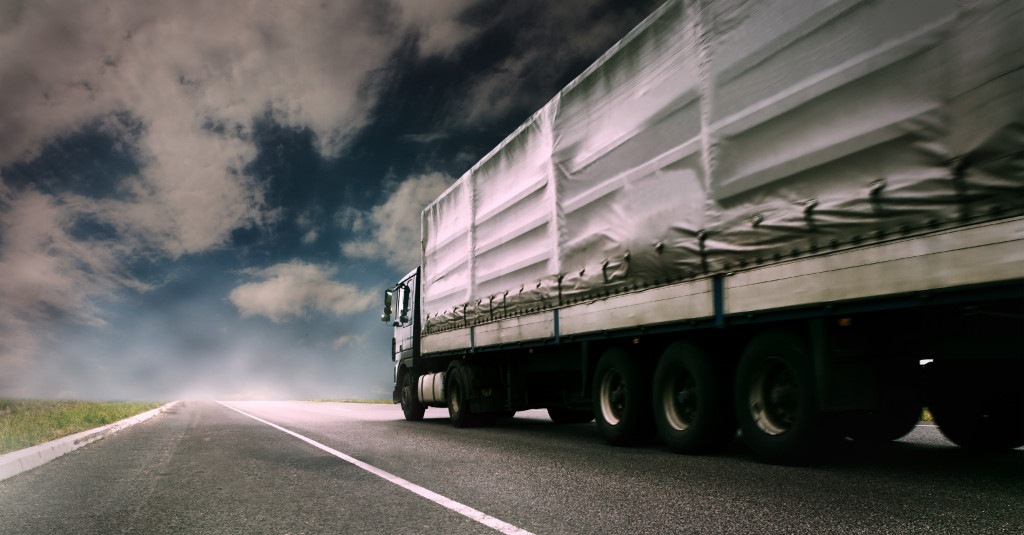 a speeding truck