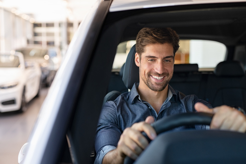 Modern car driving