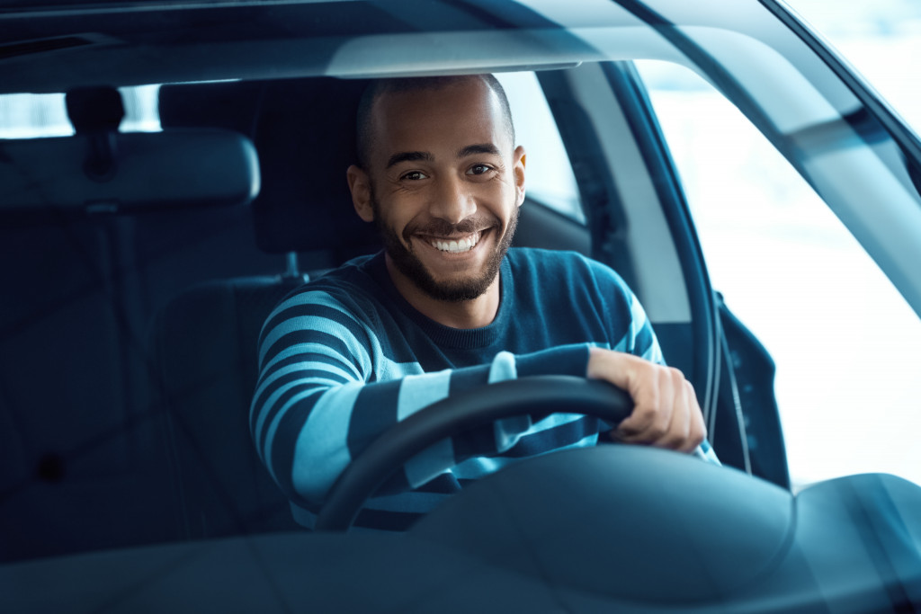 driving a car