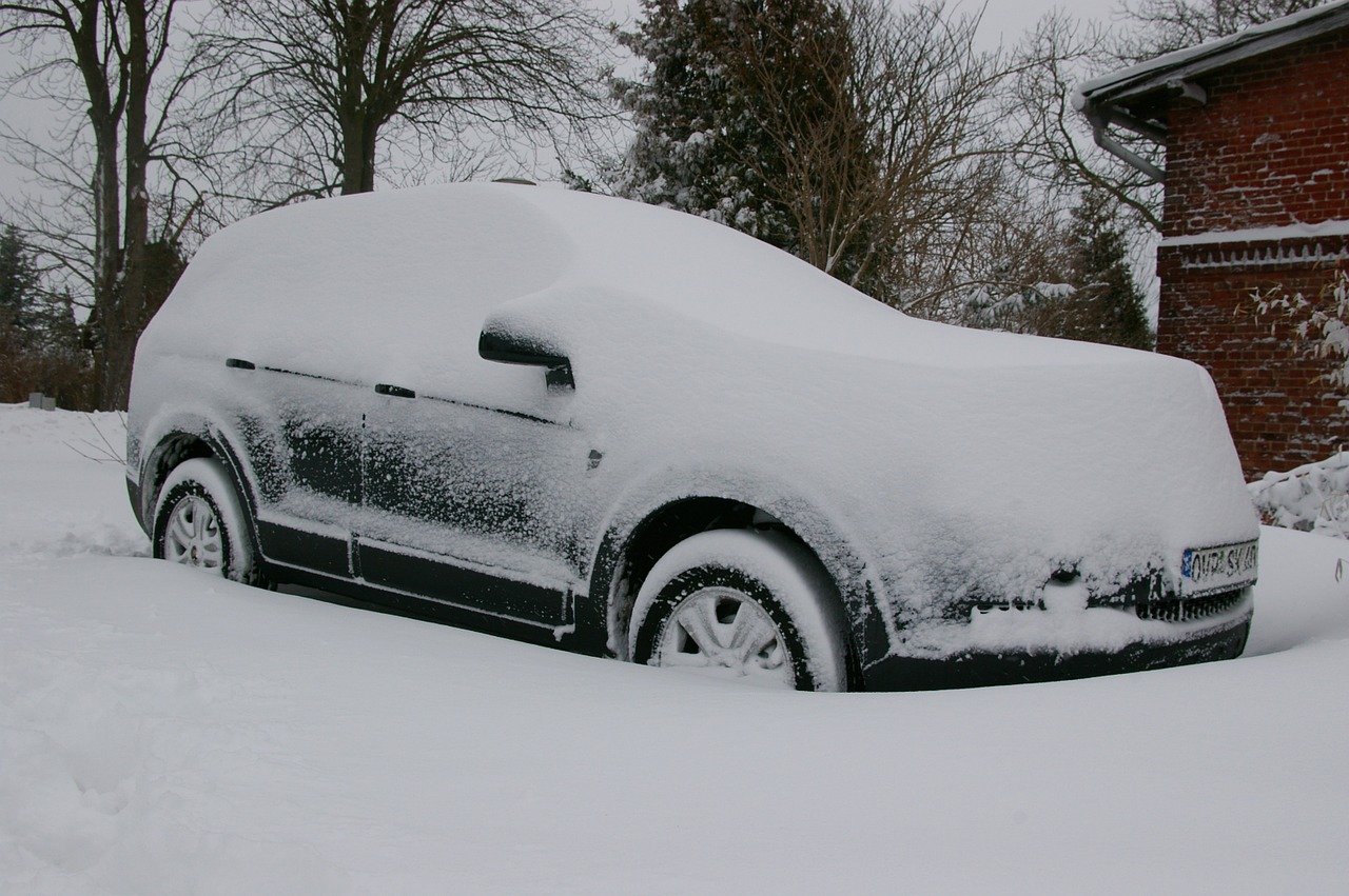 Car covered in snow